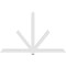 Ekena Millwork Kennewick Architectural Grade PVC Gable Bracket, 84"W x 52 1/2"H x 2"D x 4"F, 15/12 Pitch GBP084X53X0204KEN00 - alternate 4
